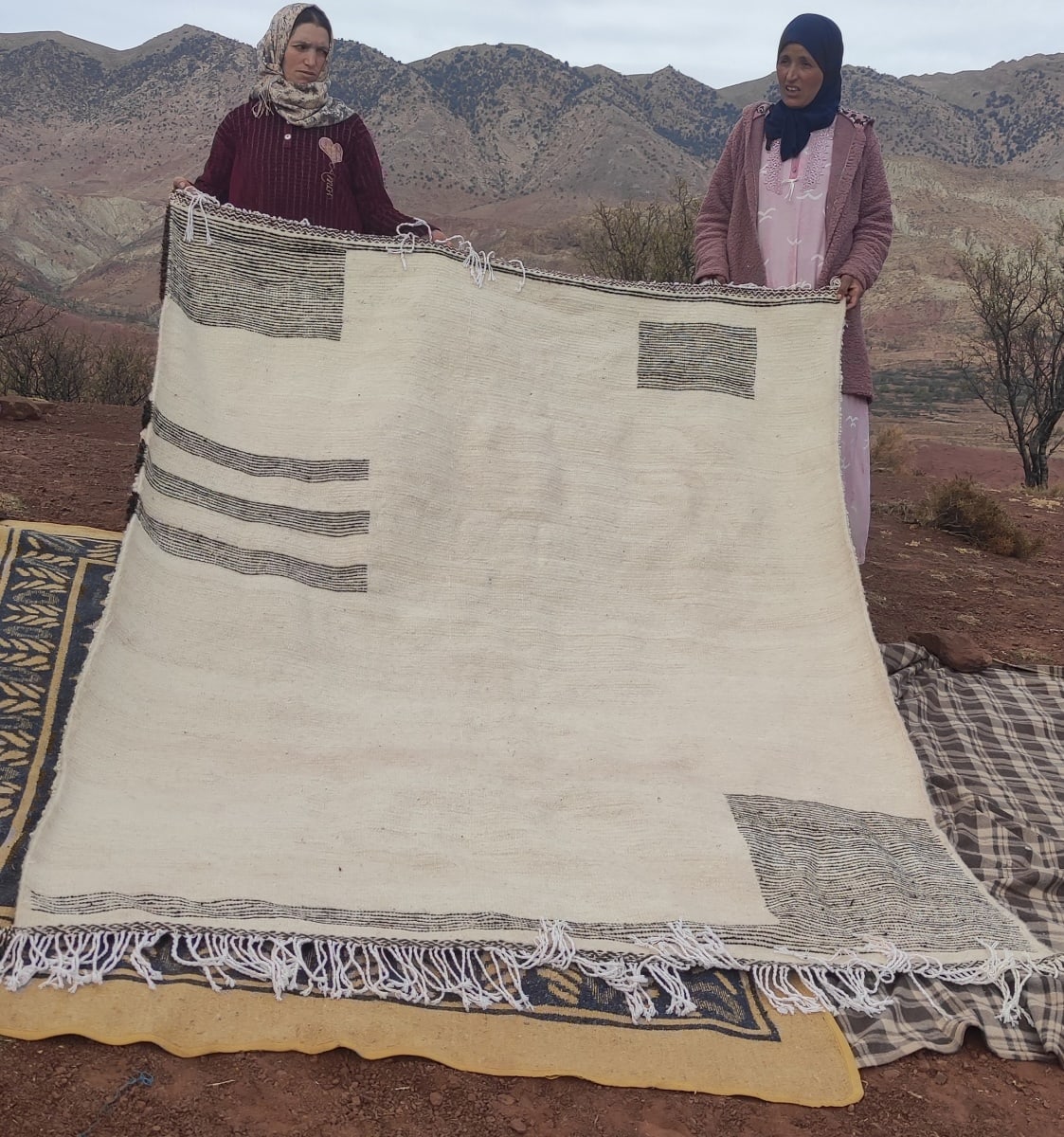  Azilal Rug Wool Black, White Morocco