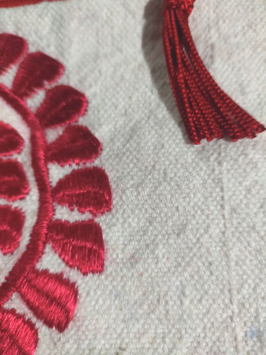  Handmade pouch Acrylic Thread Red, White Morocco