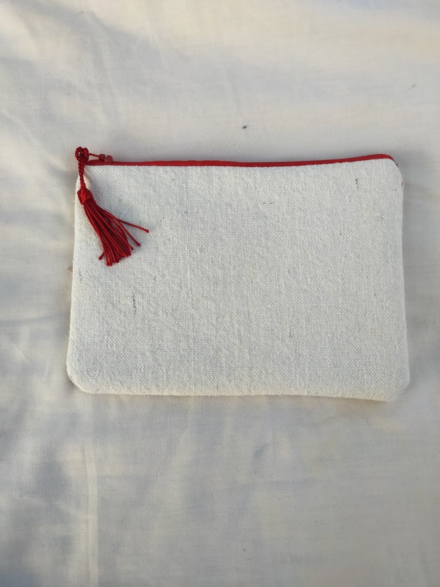  Handmade pouch Acrylic Thread Red, White Morocco