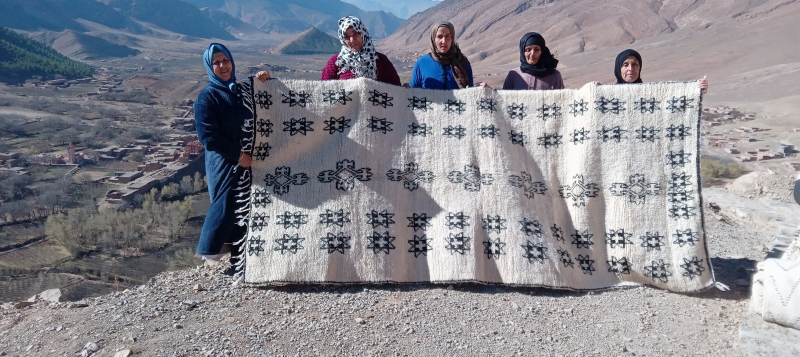  Beni Ourain Wool Black, White Morocco