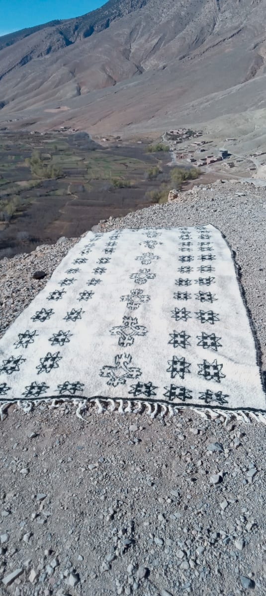  Beni Ourain Wool Black, White Morocco