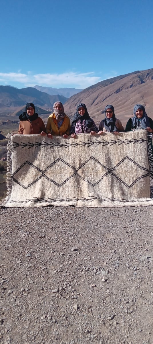  Beni Ourain Wool Black, White Morocco