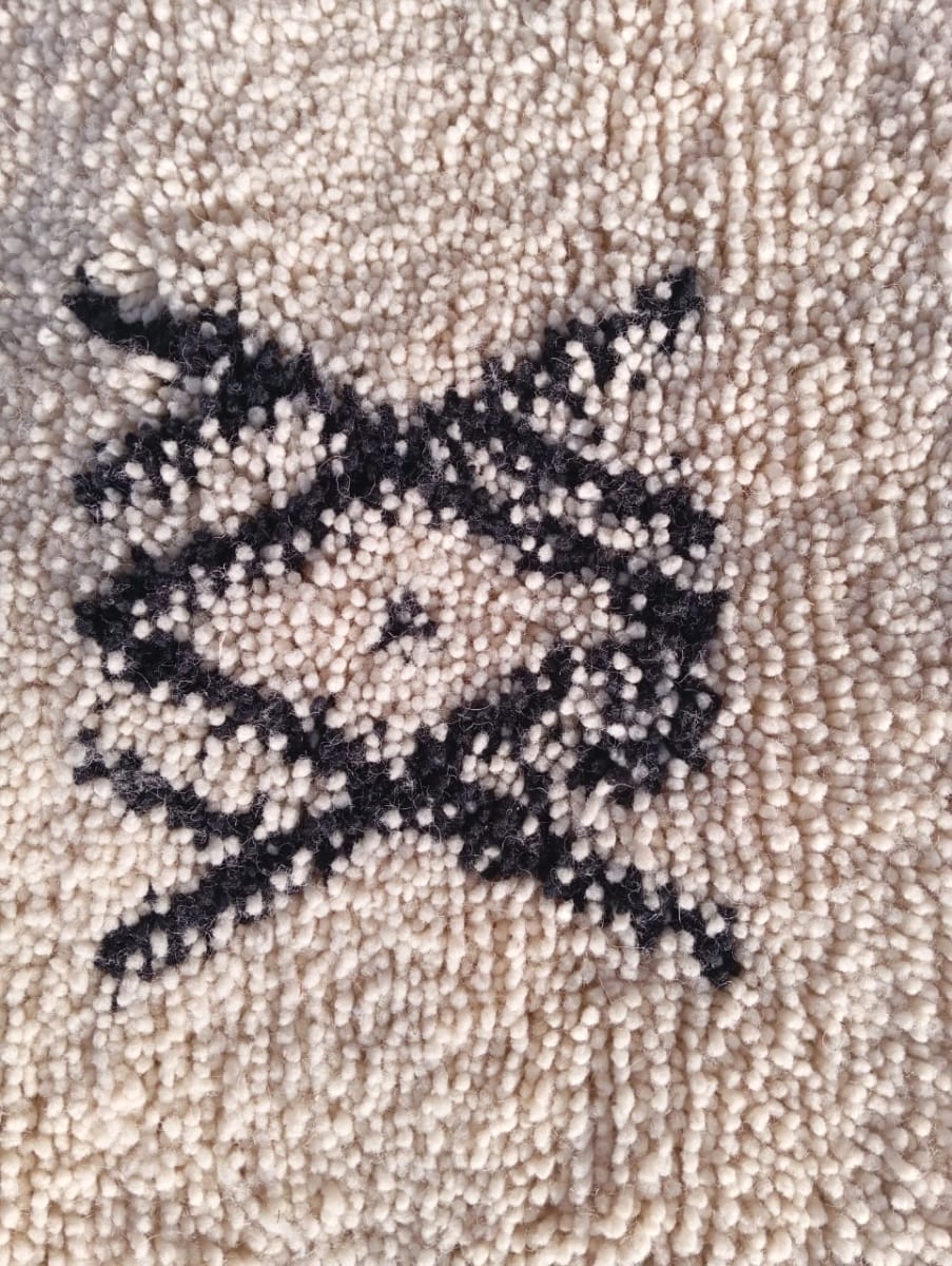  Pile Knot  Black, White Morocco