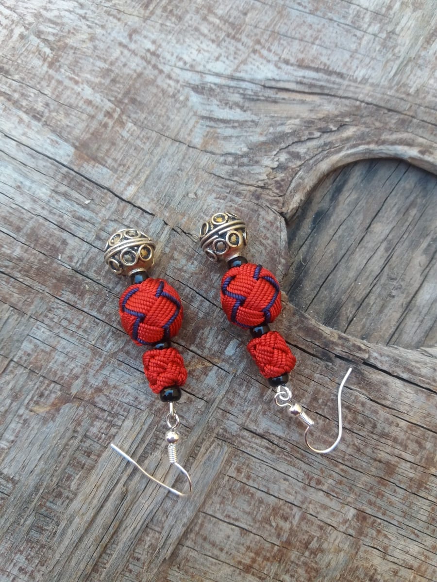 Button Dangle Earrings