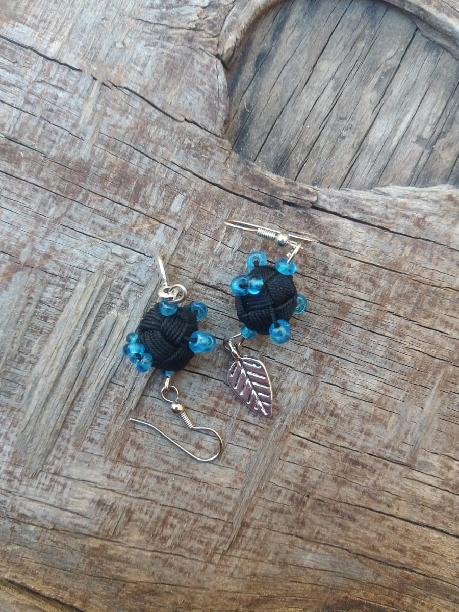 Button Dangle Earrings