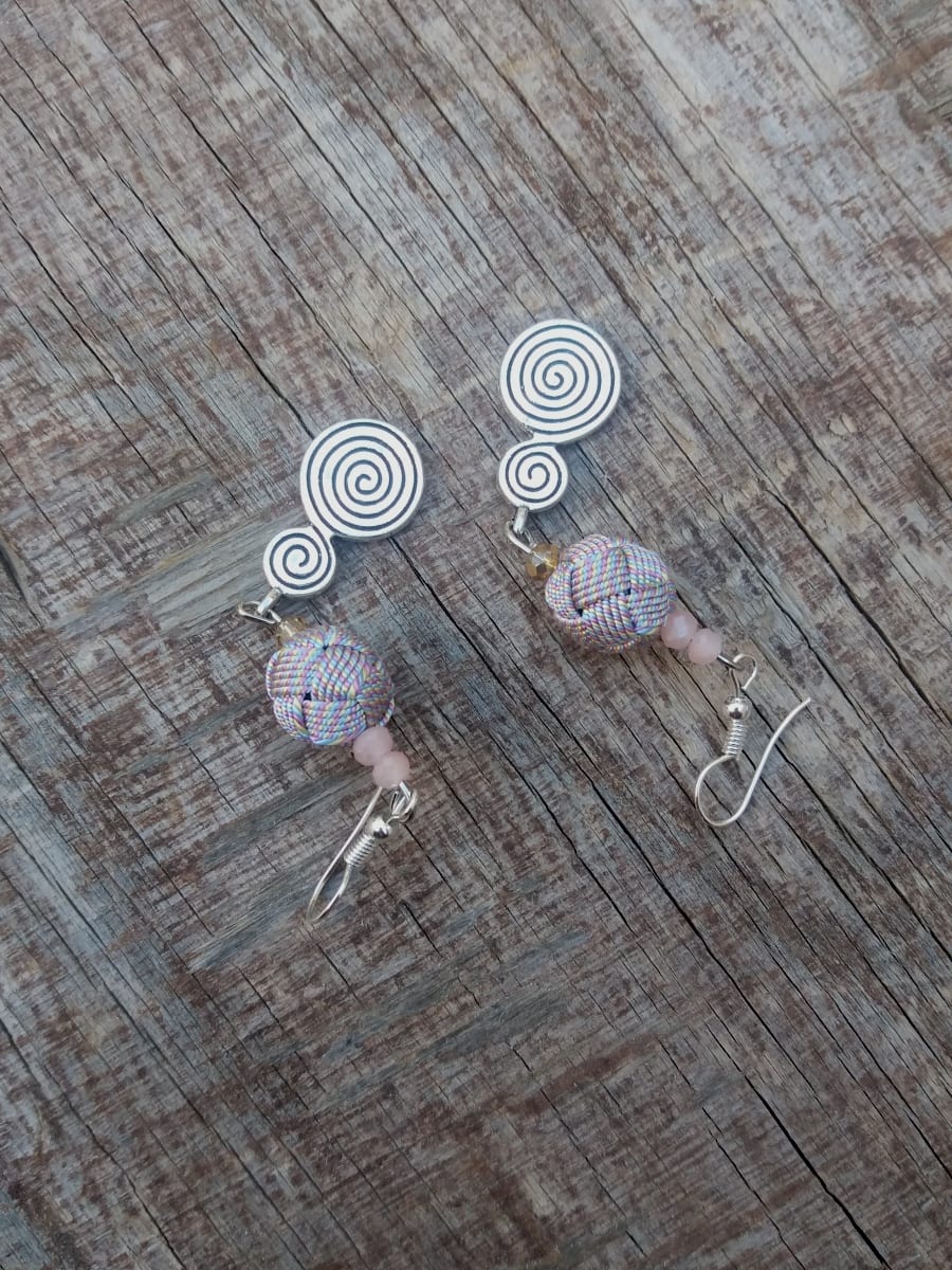 Button Dangle Earrings