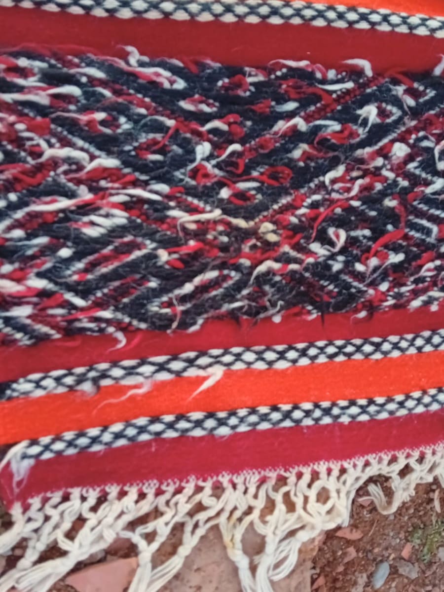  Handmade Flatweave Rug  Colored Morocco