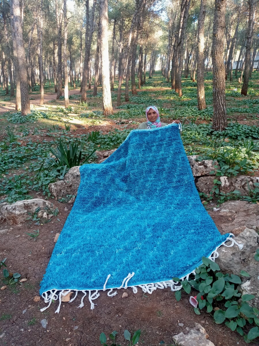  A rug  Blue, White Morocco