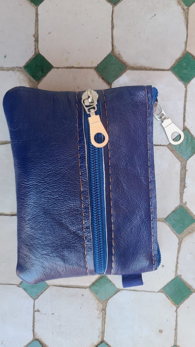   small bag leather Blue Morocco