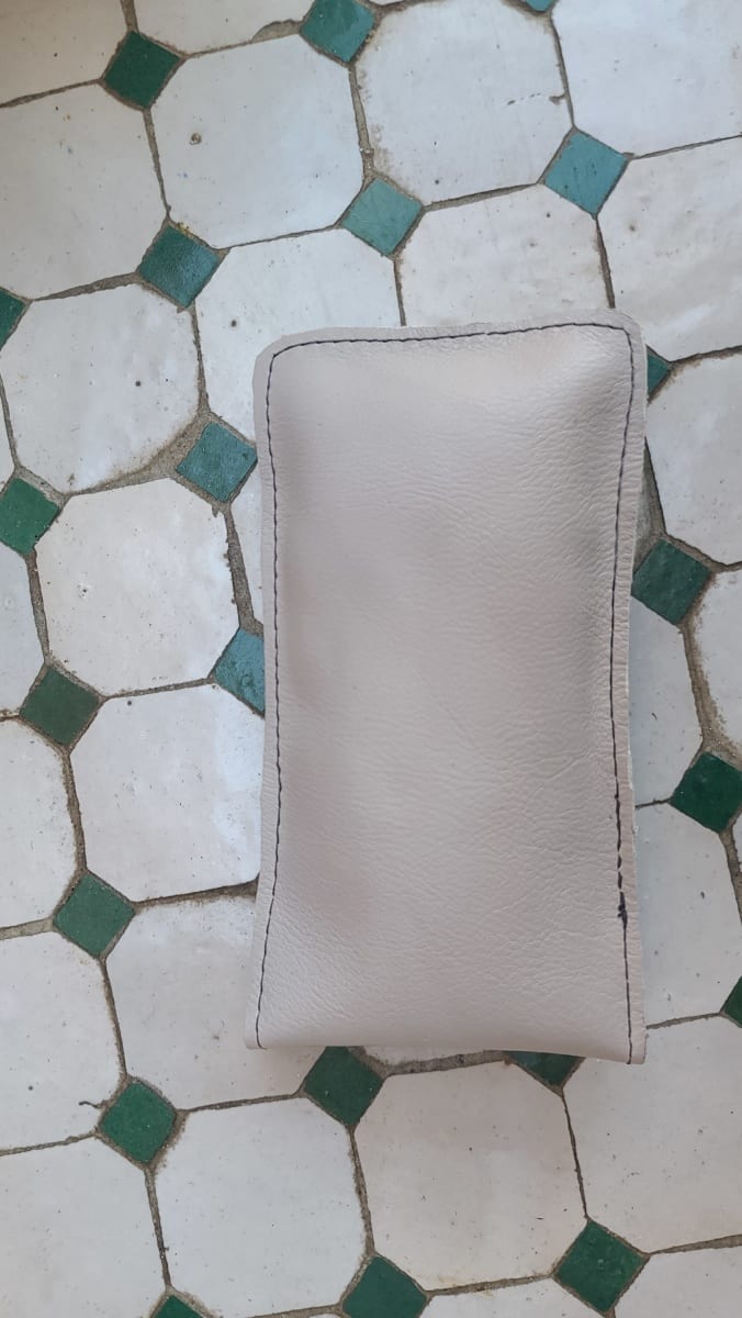   small bag leather Grey, White Morocco