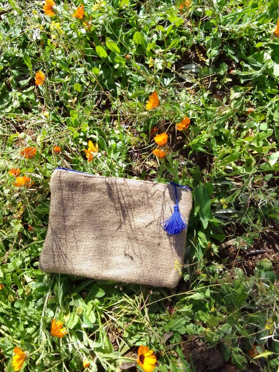  Money Bag  Blue, Brown Morocco