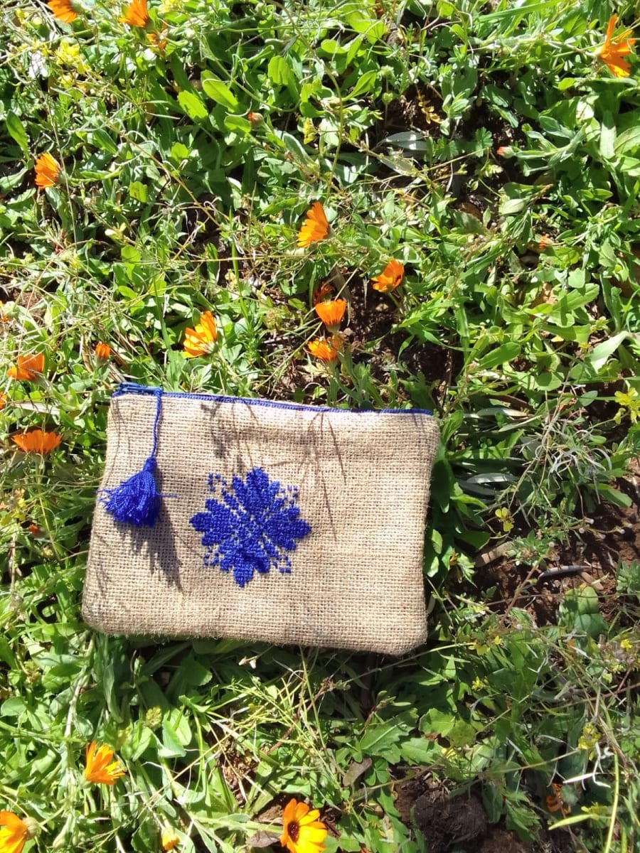 Money Bag  Blue, Brown Morocco