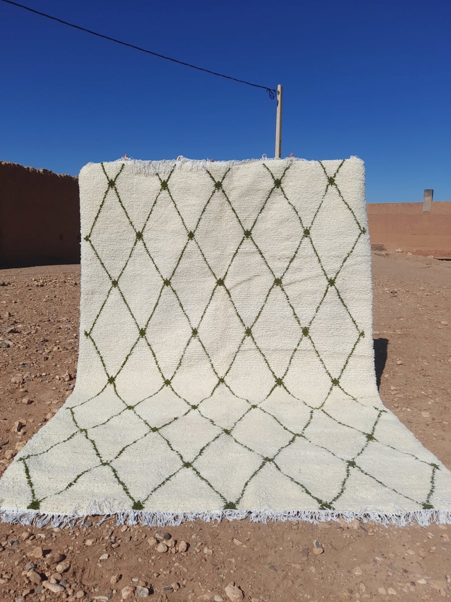  Rug   Green, White Morocco