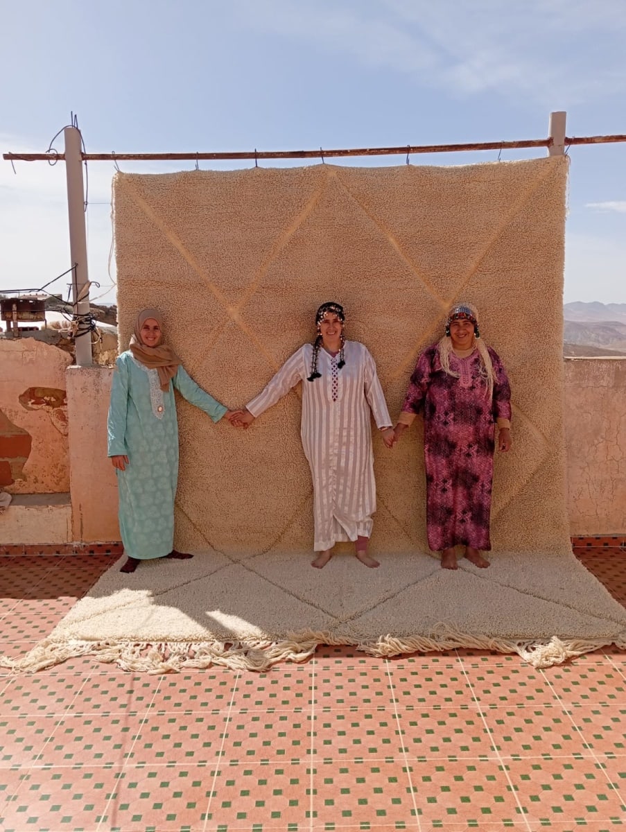  Pile Knot  White Morocco