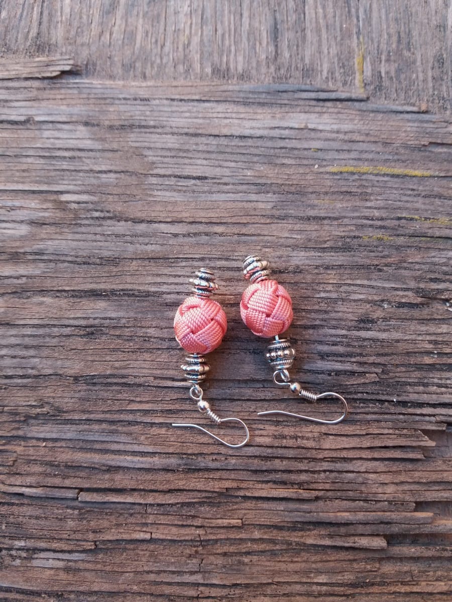 Ball and Button Earrings