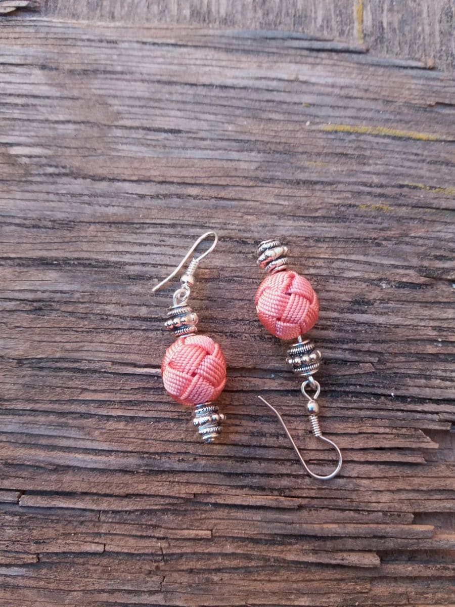 Ball and Button Earrings