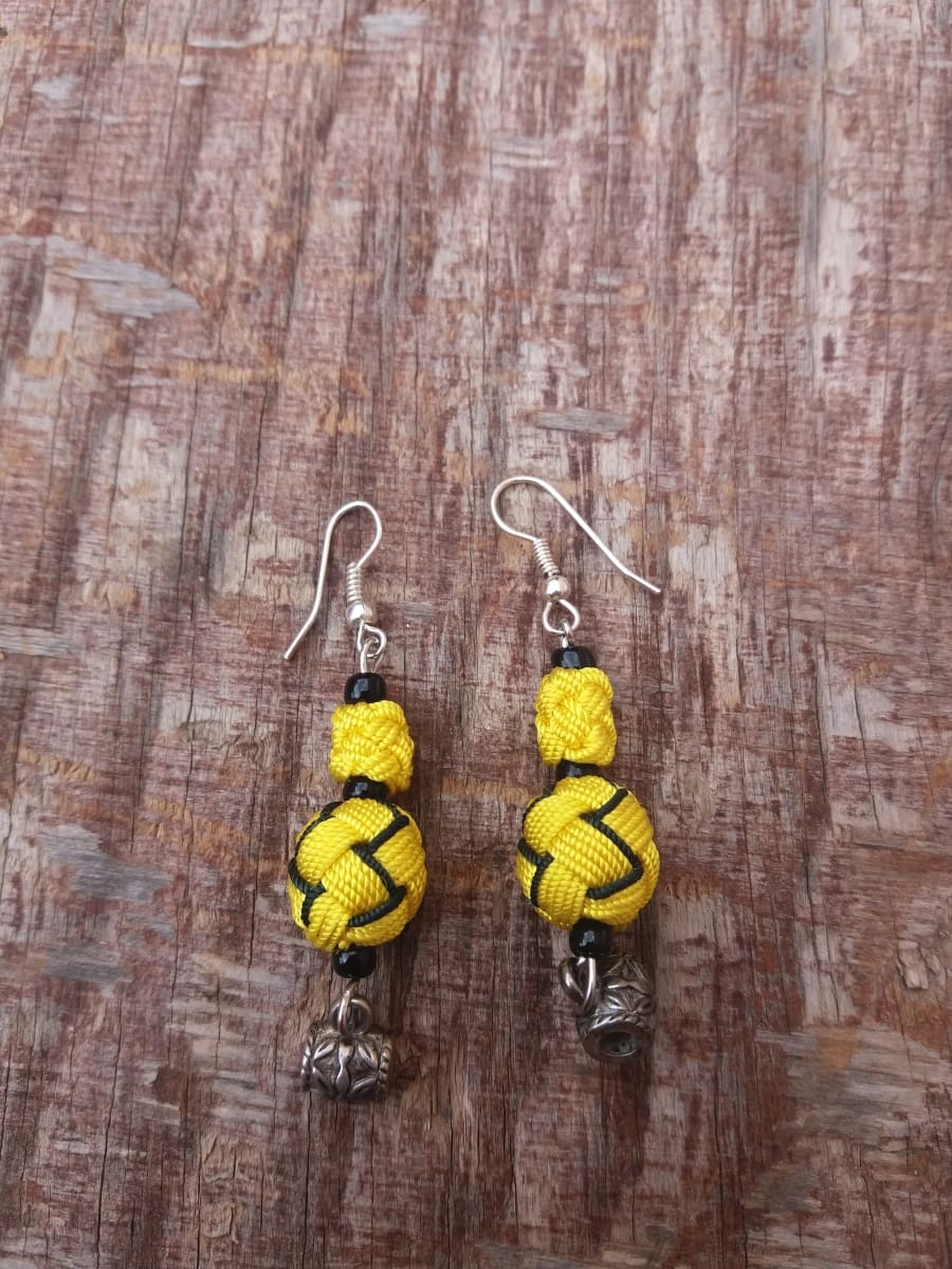 Button Dangle Earrings