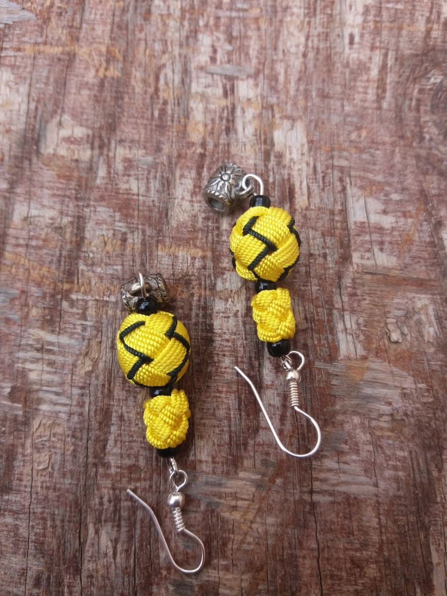 Button Dangle Earrings