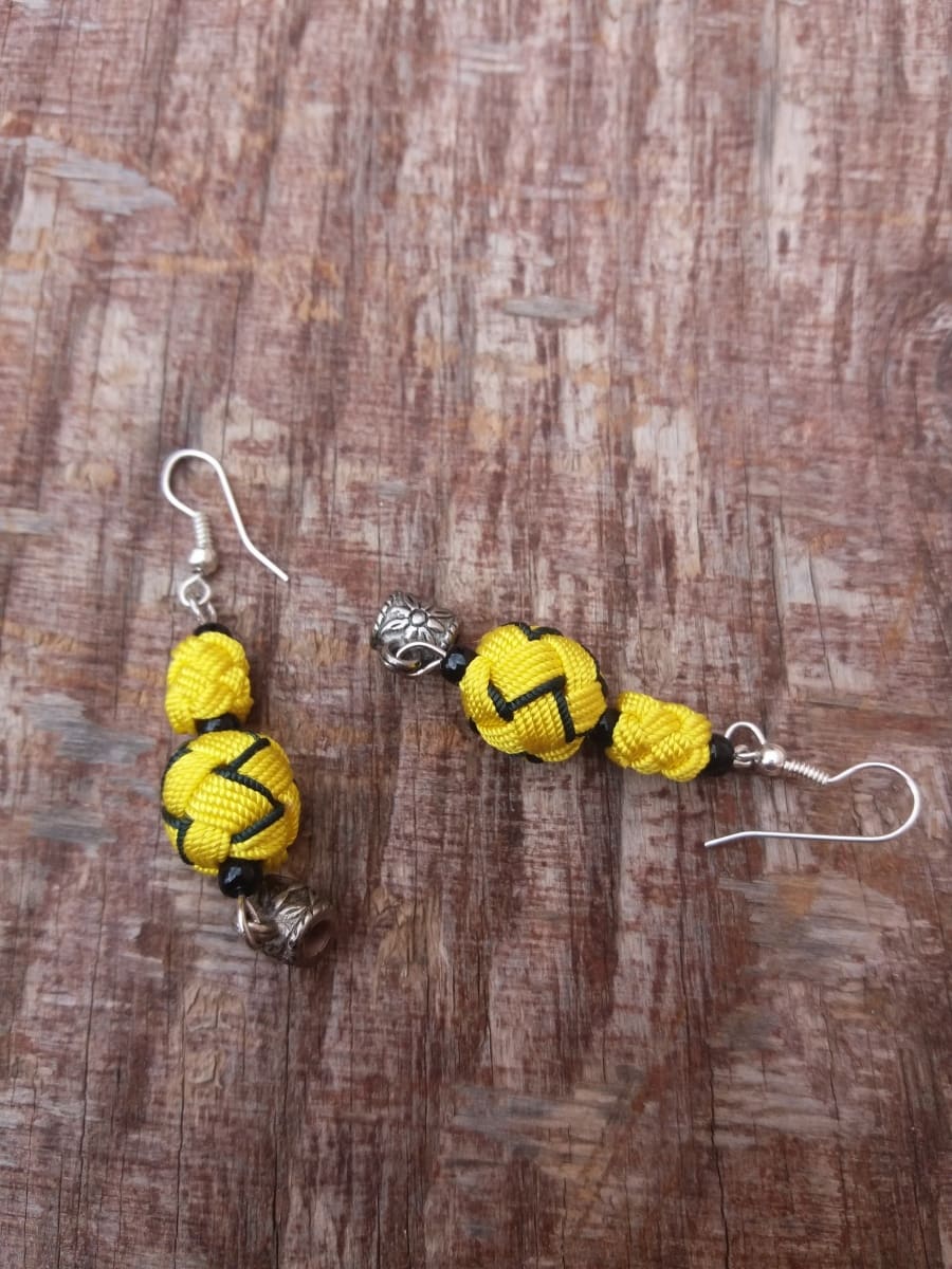 Button Dangle Earrings