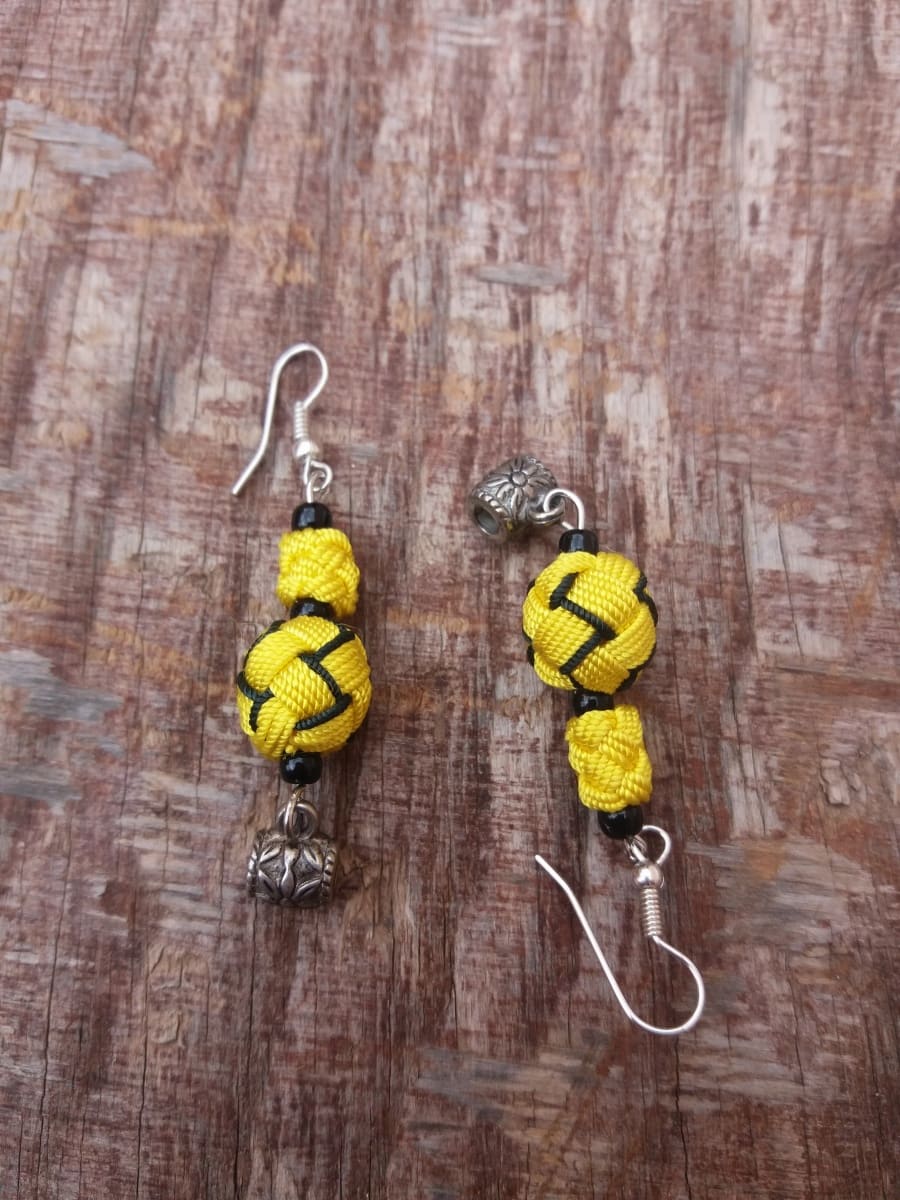 Button Dangle Earrings