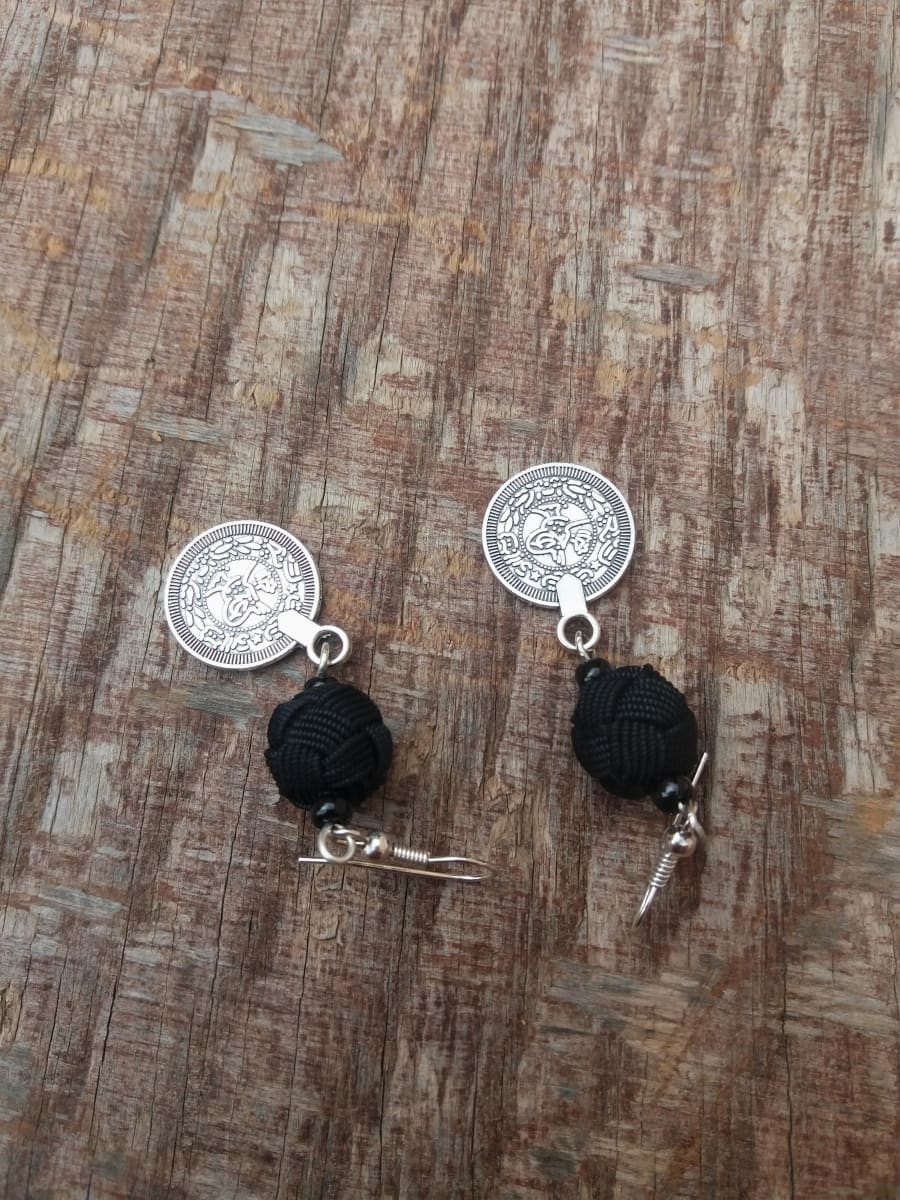 Button Dangle Earrings