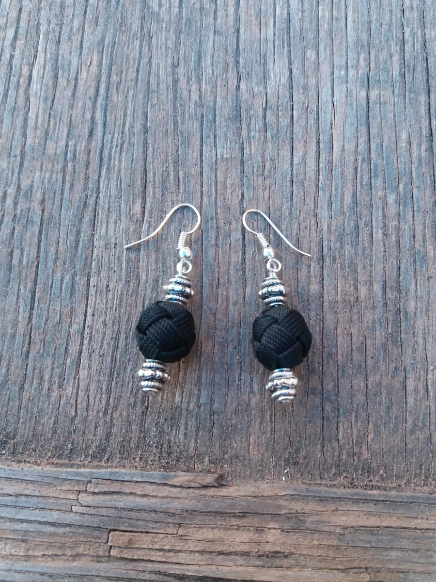 Ball and Button Earrings