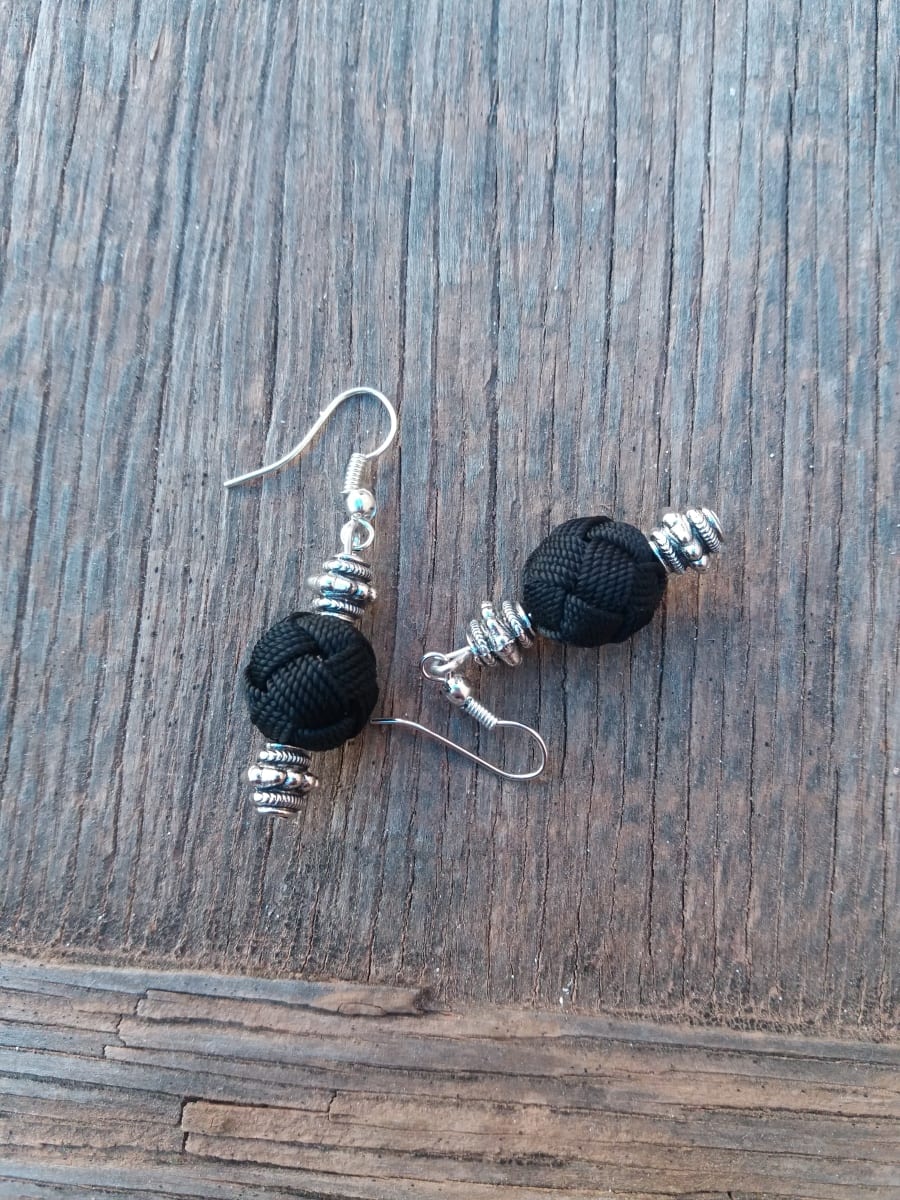 Ball and Button Earrings