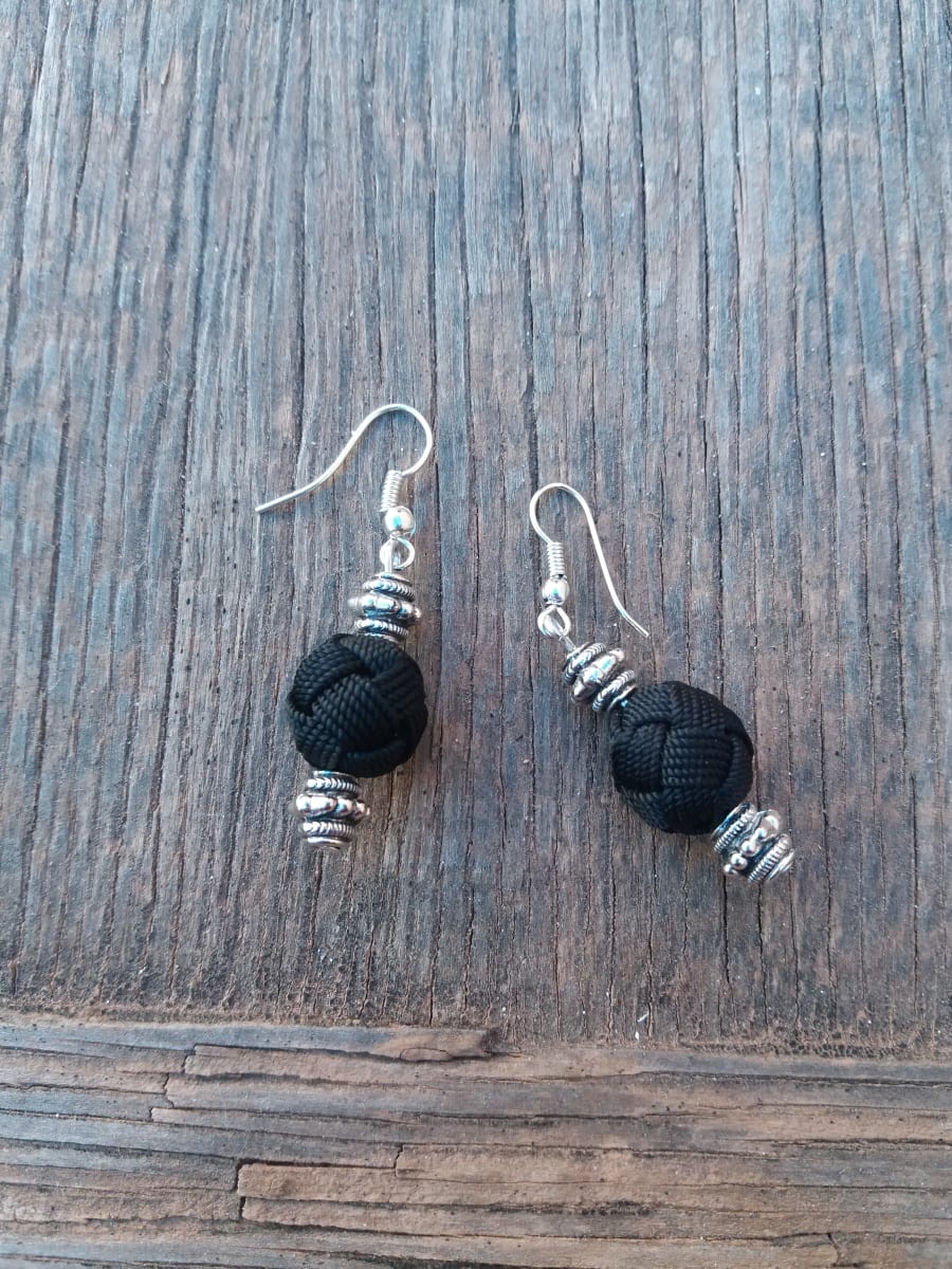 Ball and Button Earrings
