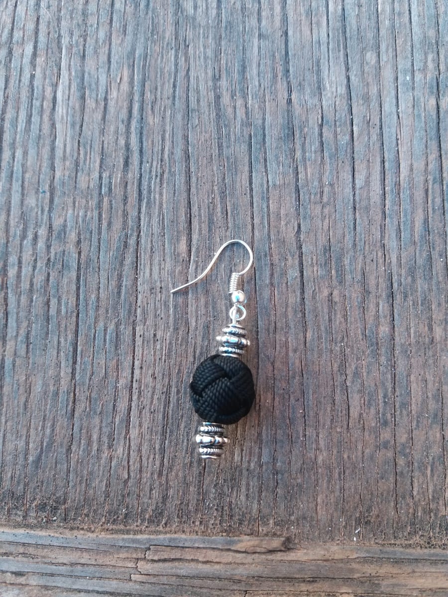 Ball and Button Earrings
