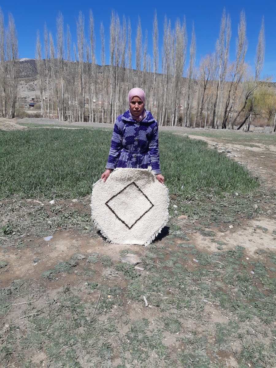 Pileknot rug  Black, White Morocco