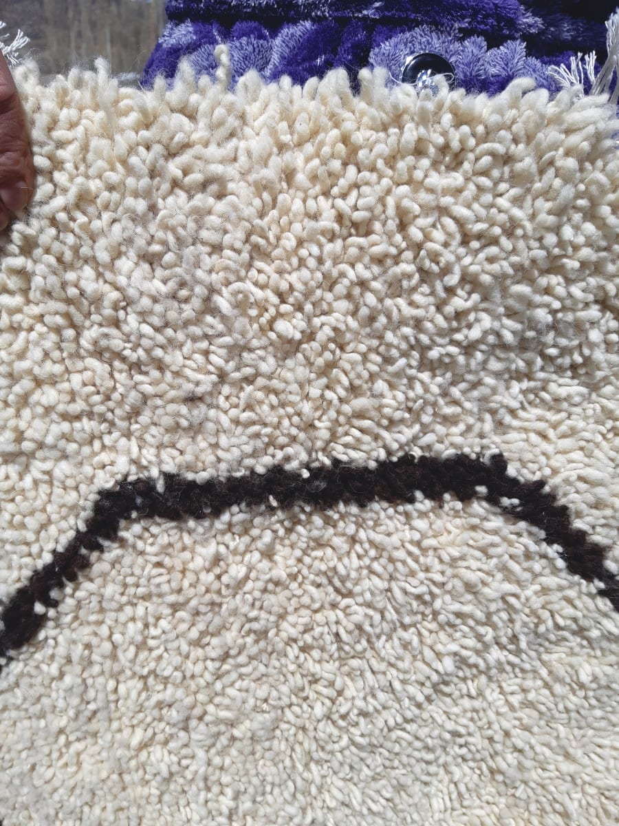 Pileknot rug  Black, White Morocco