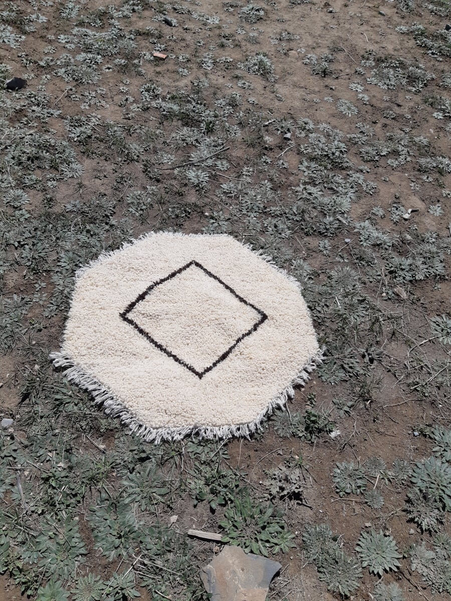 Pileknot rug  Black, White Morocco