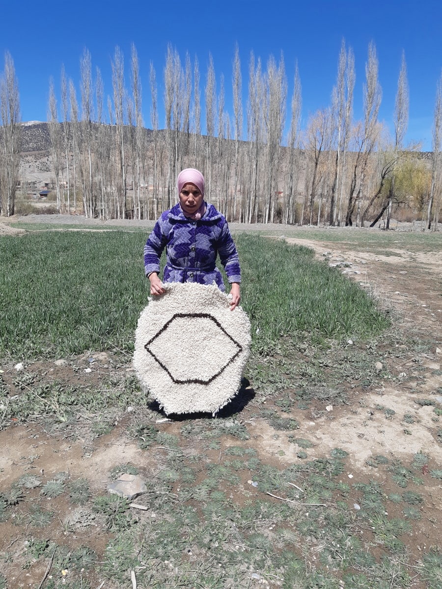  Pileknot rug  Black, White Morocco