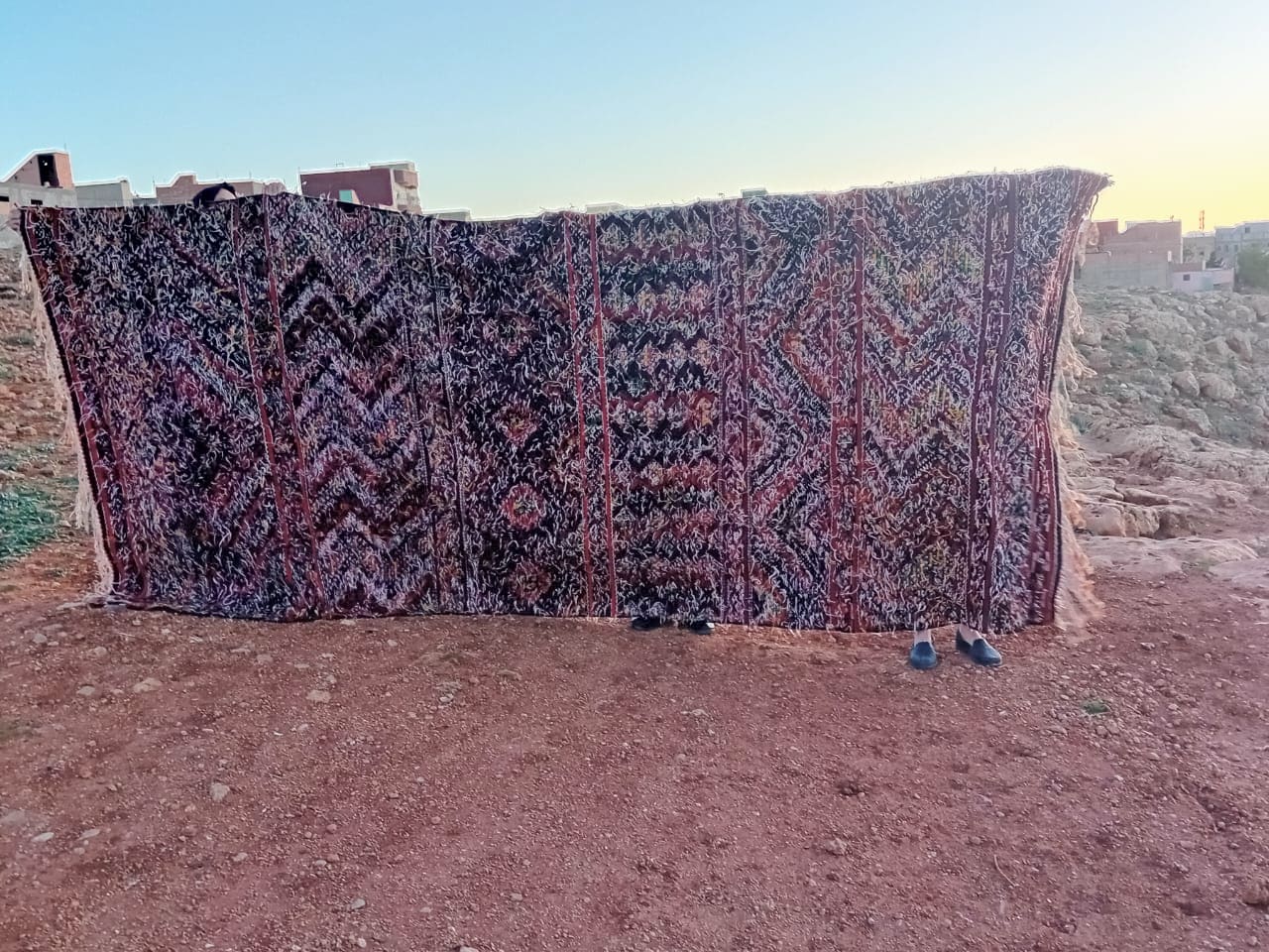 Handmade Flatweave Rug  Colored Morocco