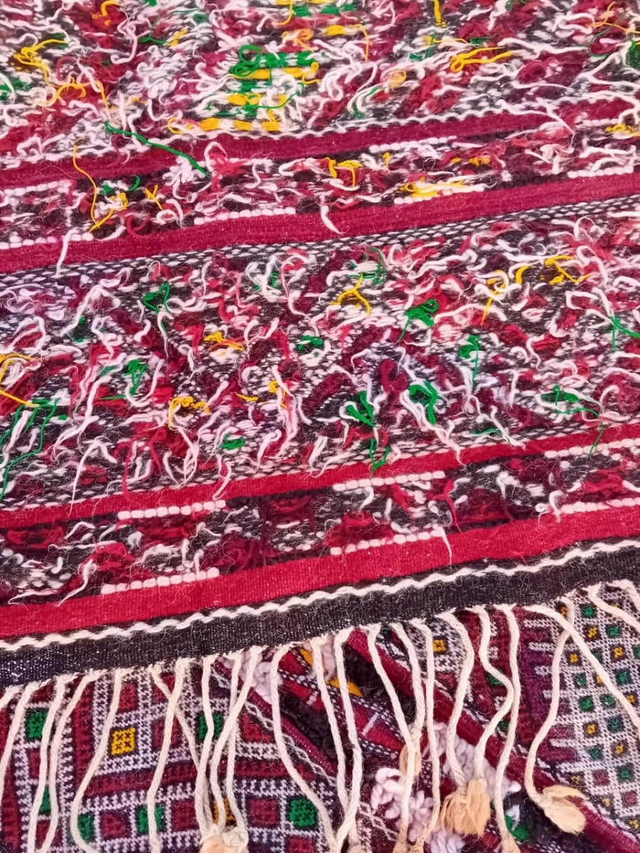  Handmade Flatweave Rug  Colored Morocco