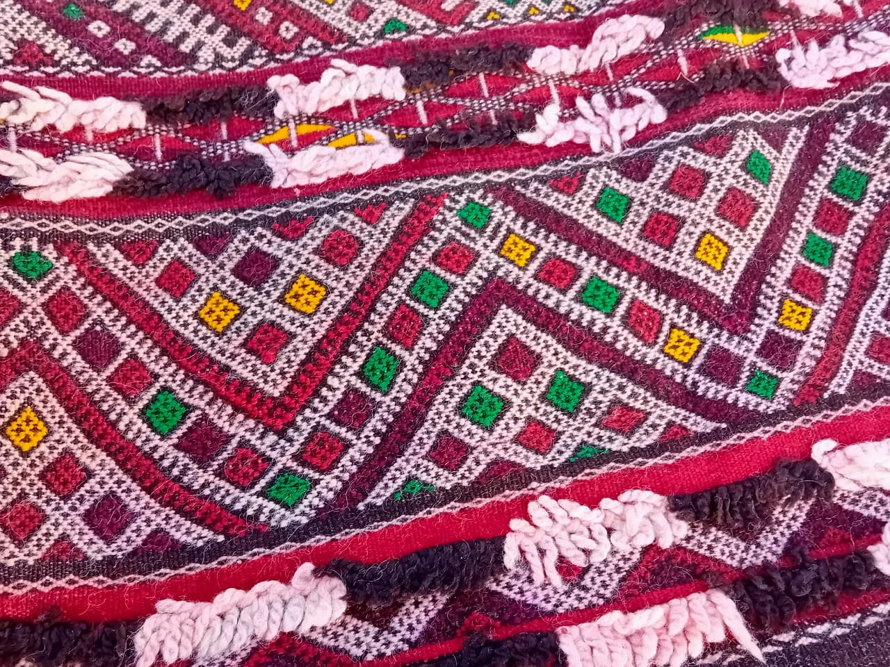  Handmade Flatweave Rug  Colored Morocco