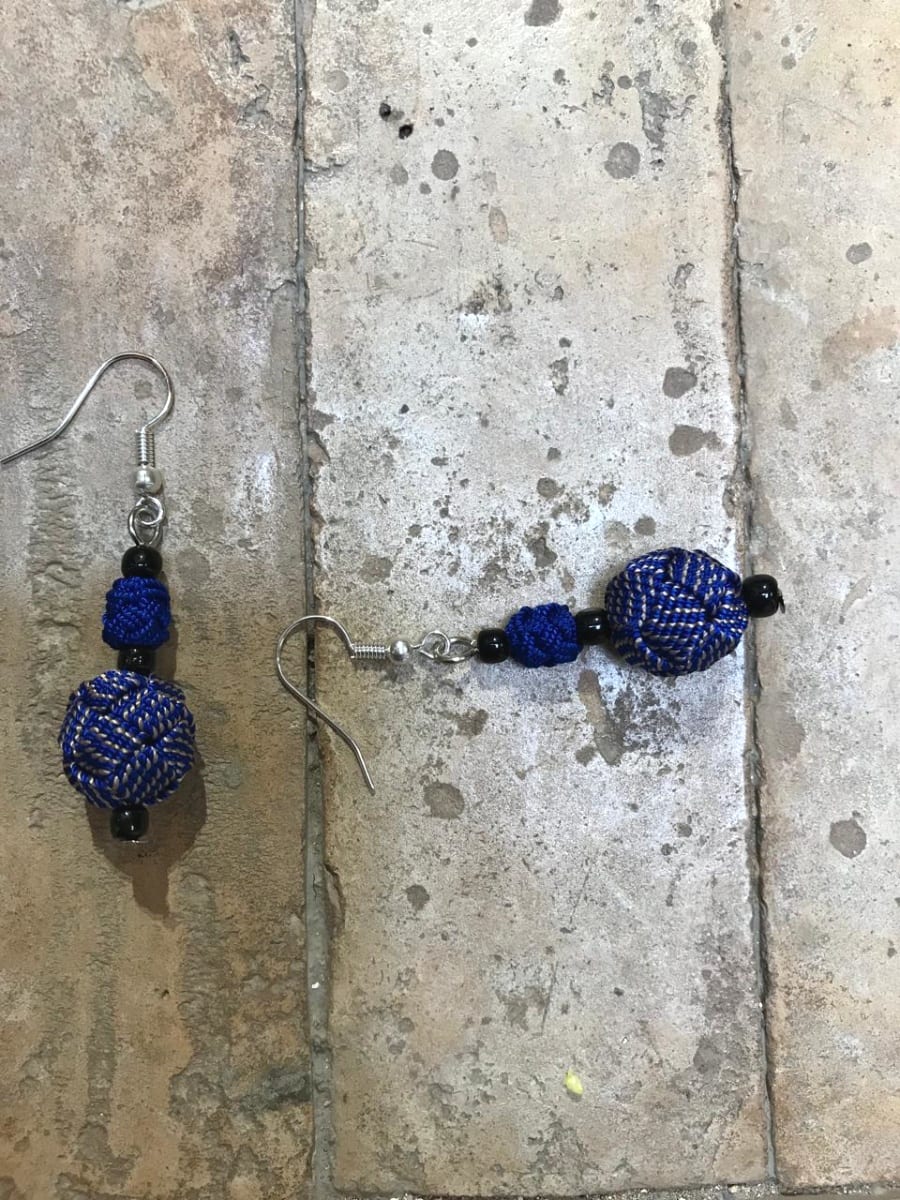 Ball and Button Earrings