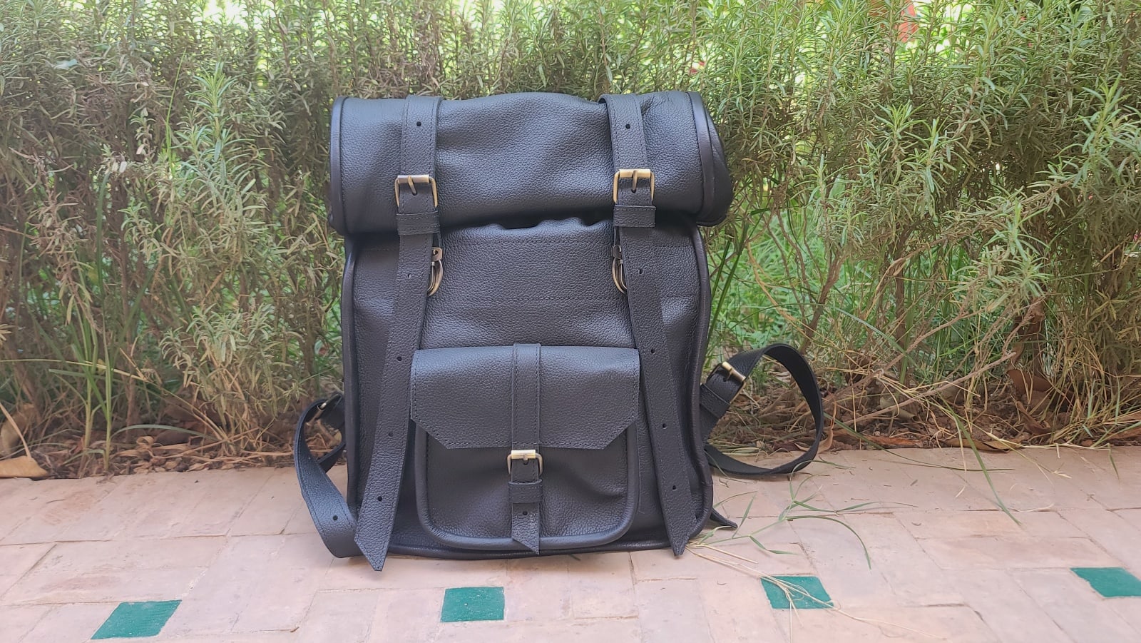  handbag leather Brown, Black Morocco