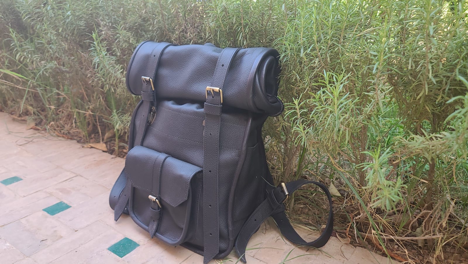  handbag leather Brown, Black Morocco