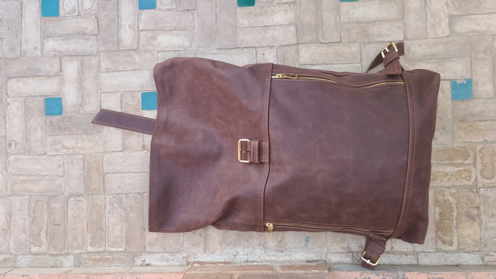  handbag leather Brown Morocco