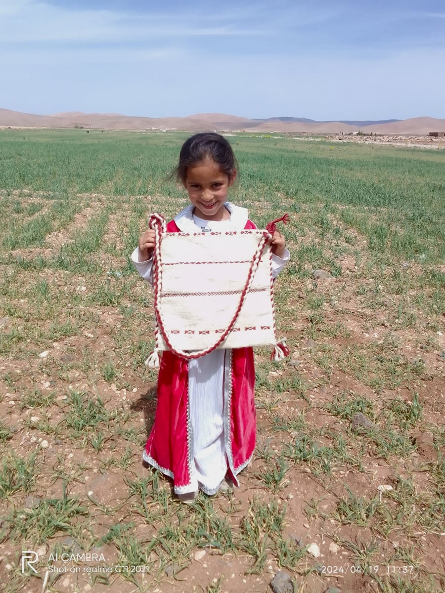  Woven bag Warp and White wool White Morocco