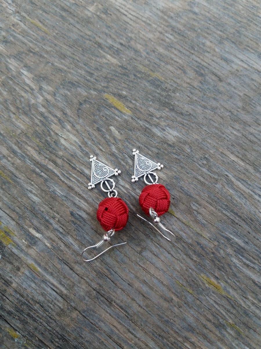 Button Dangle Earrings