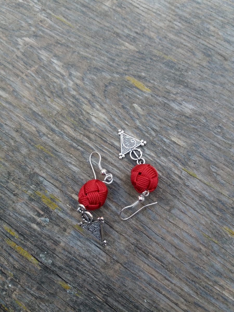 Button Dangle Earrings