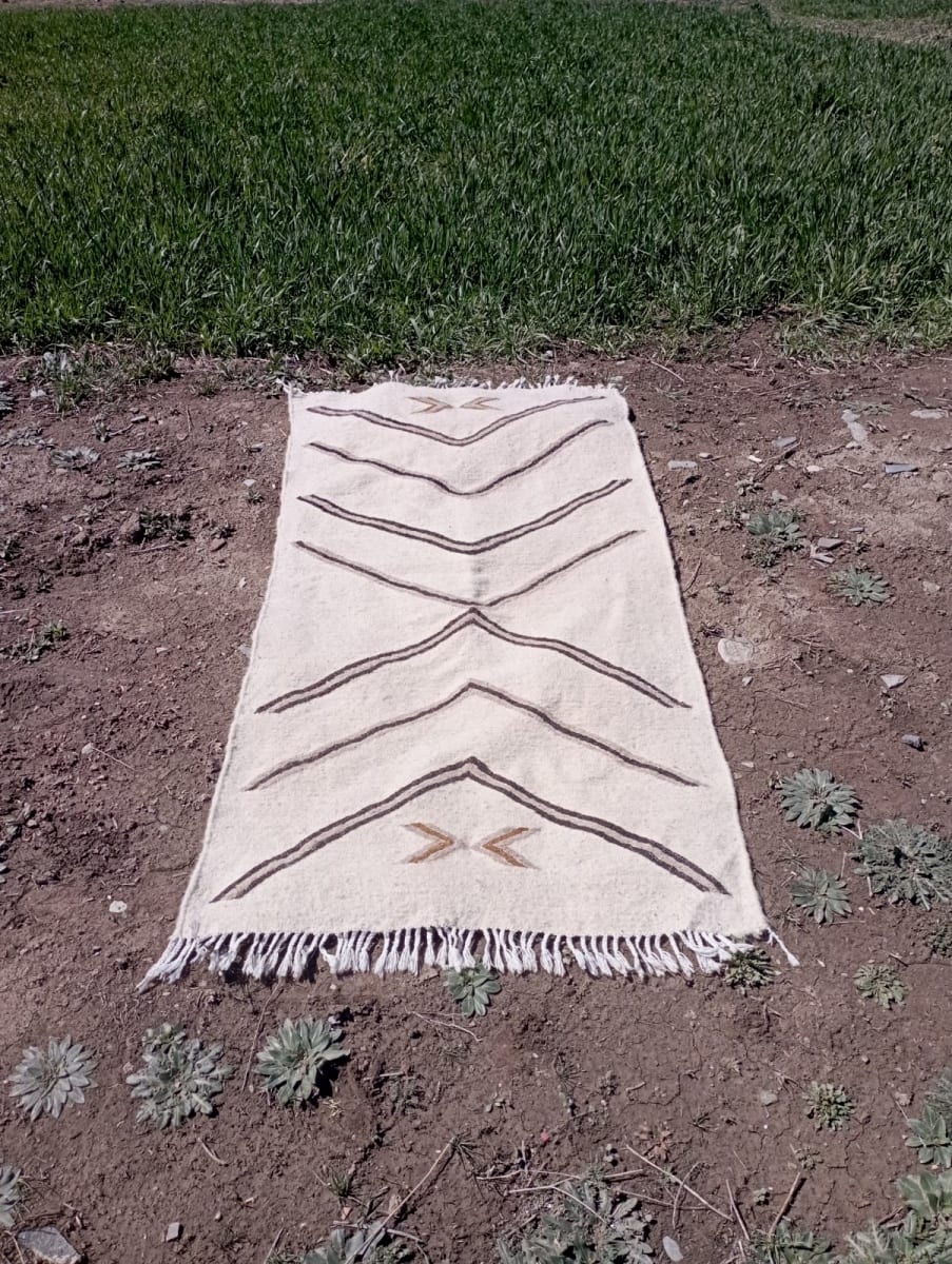  Woven Blanket  Brown, Black Morocco