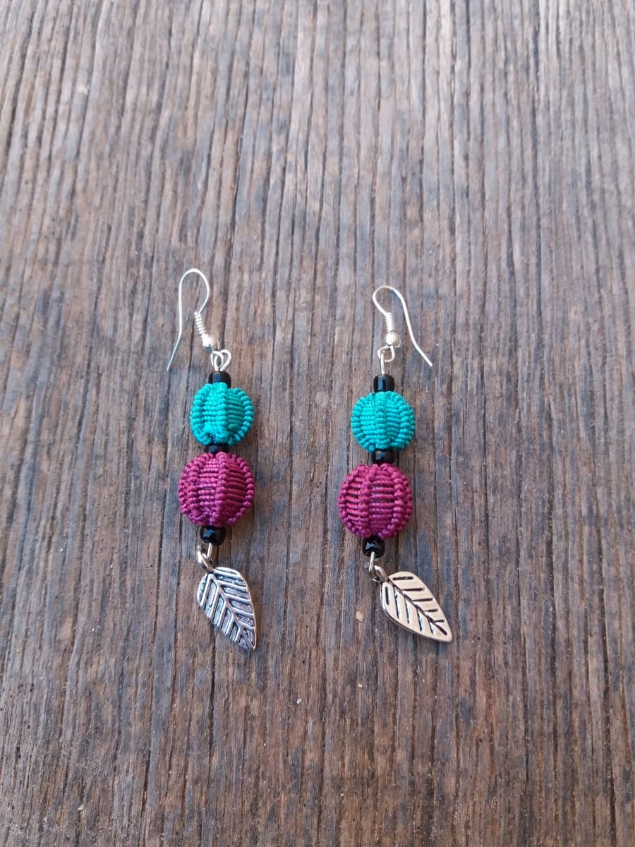 Button Dangle Earrings