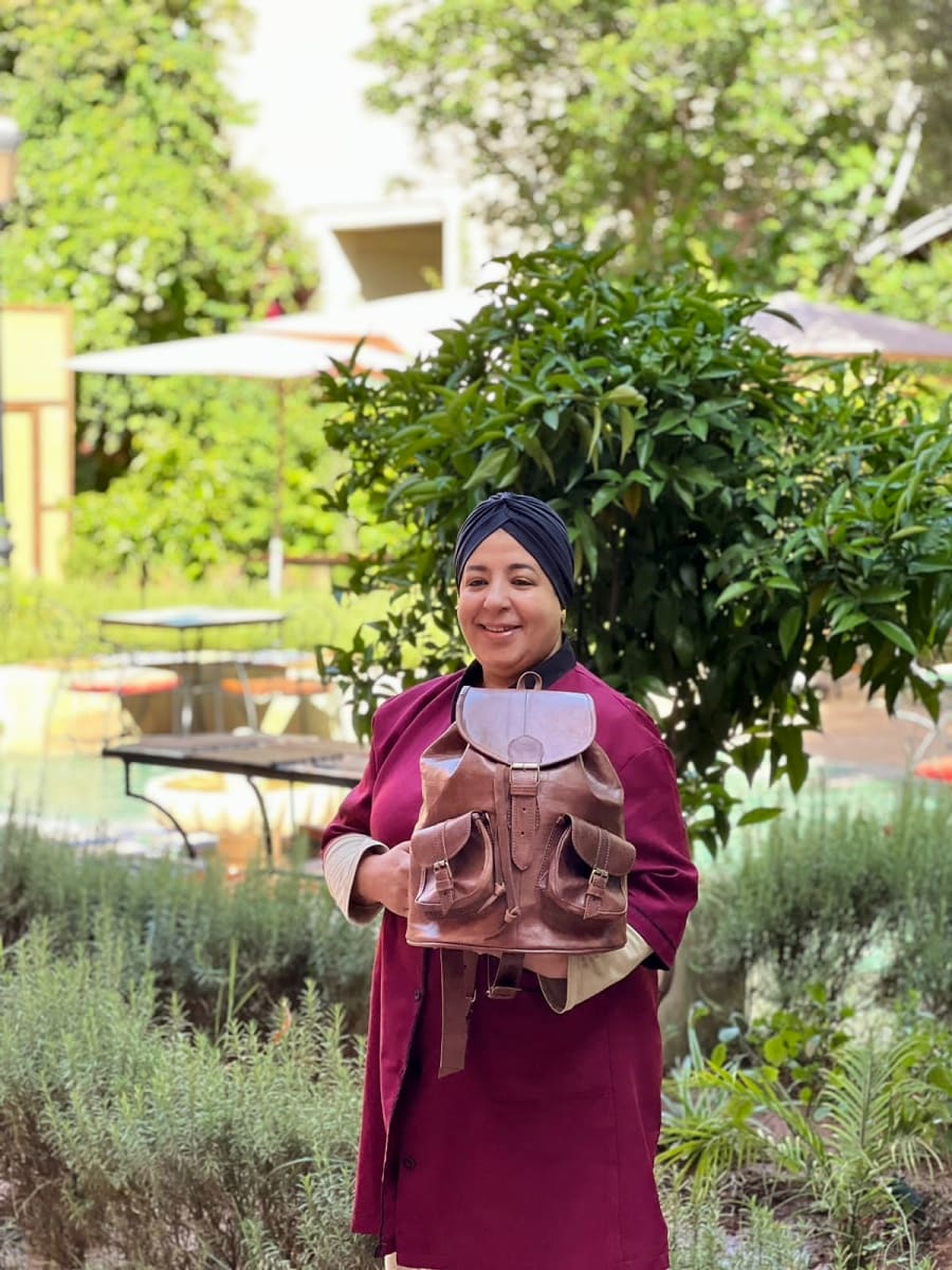  handbag leather Brown Morocco