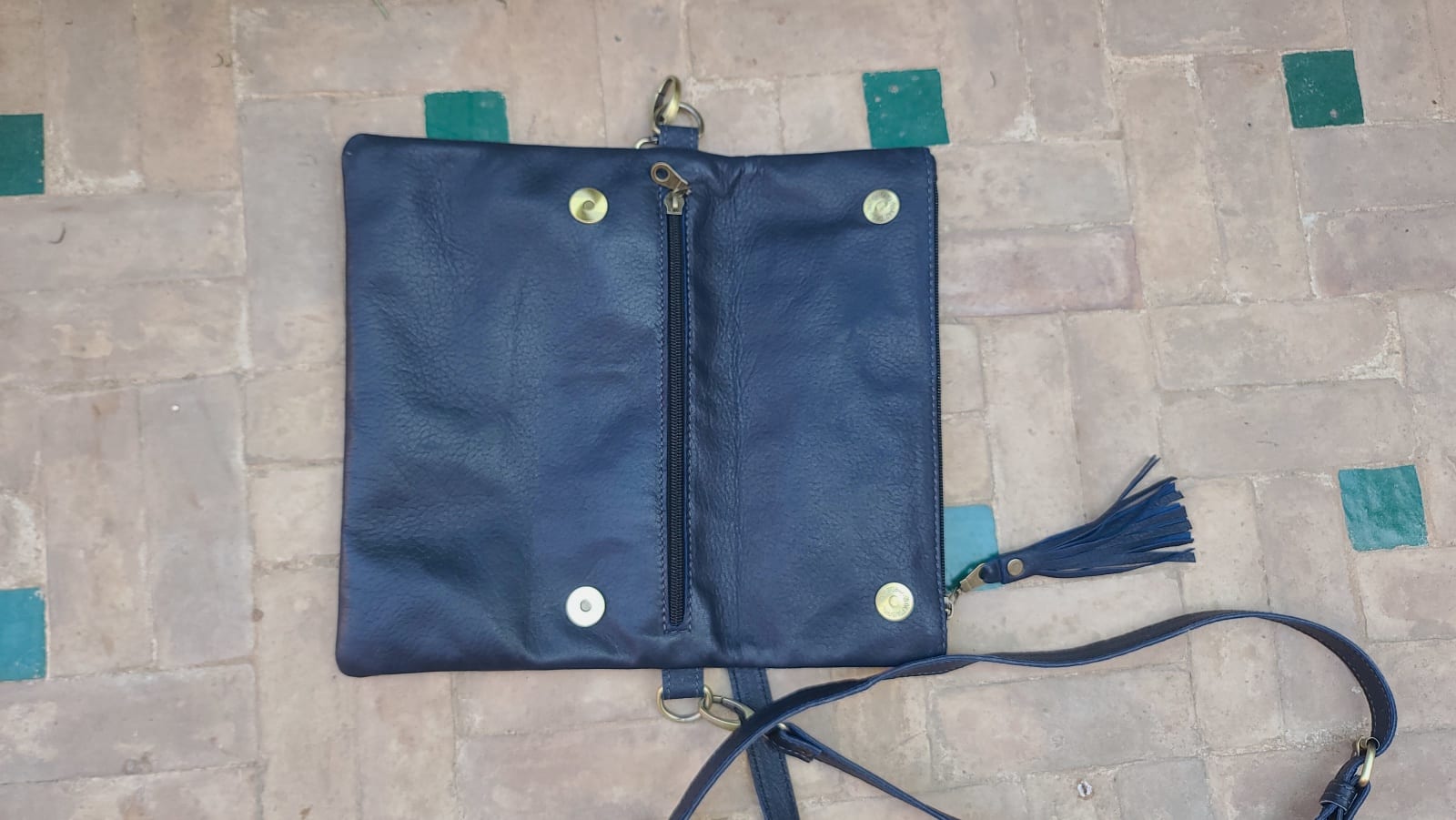   small bag leather Blue Morocco