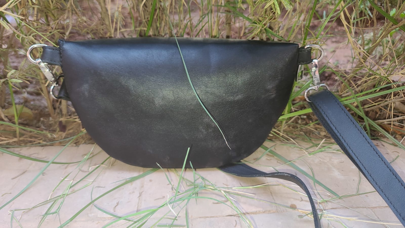   small bag leather Black, White Morocco