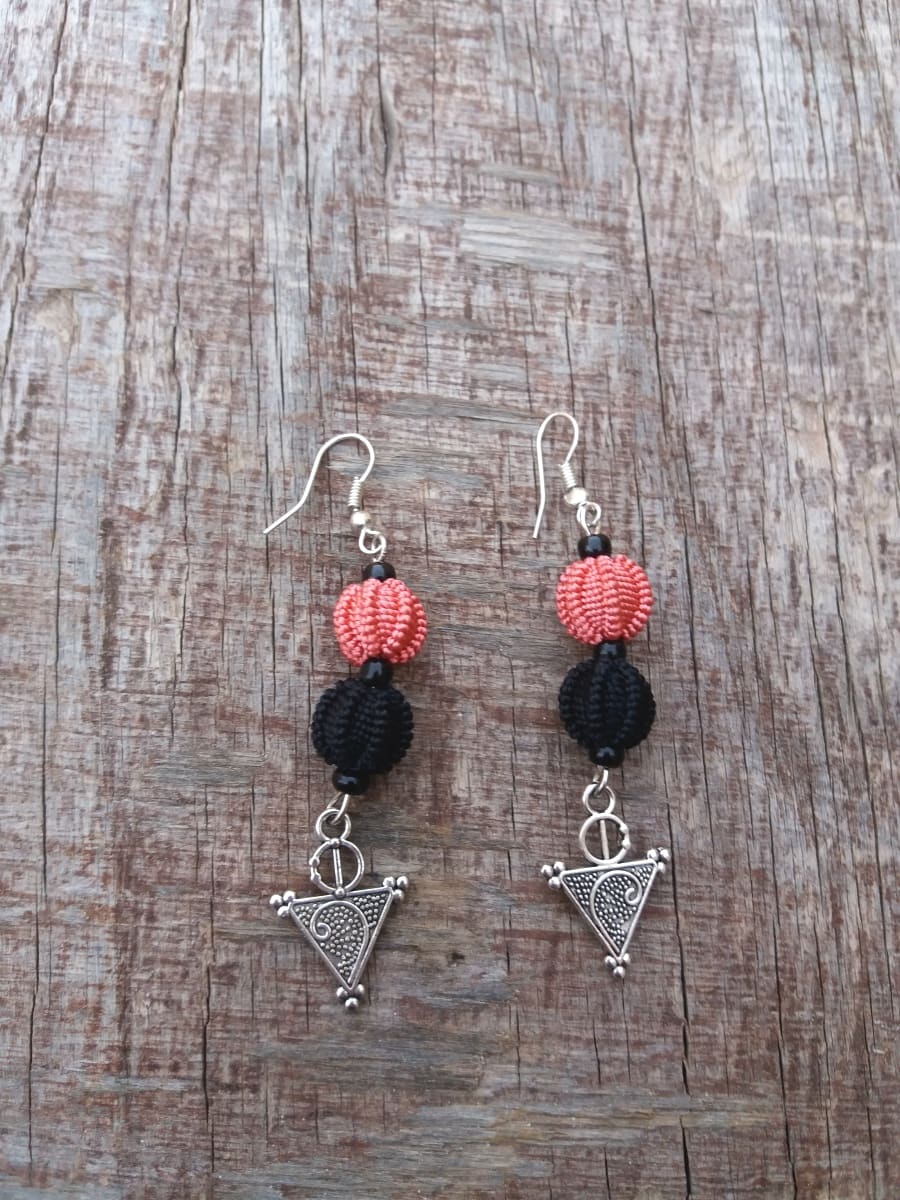 Button Dangle Earrings