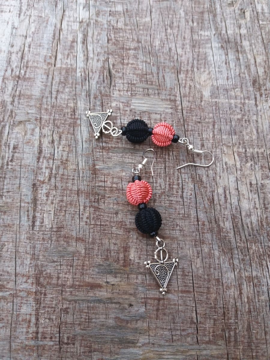 Button Dangle Earrings